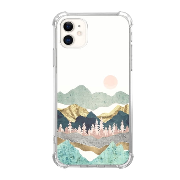 Mountain Art Case Compatible with iPhone 12,Aesthetic Art Design TPU Bumper Cover Case