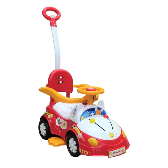 Correpasillos The Baby Shop - con baston, respaldo, luz y sonido Rojo -