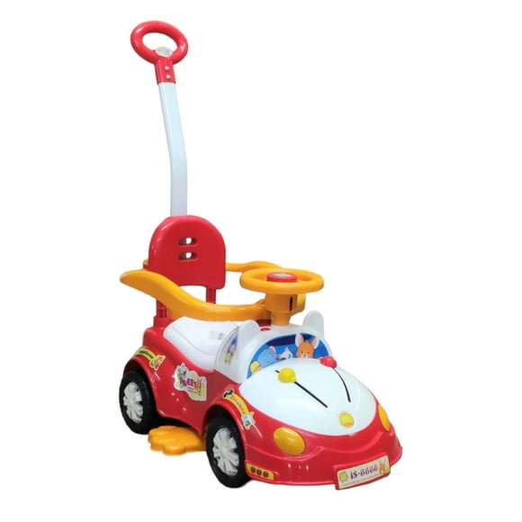 Correpasillos The Baby Shop - con baston, respaldo, luz y sonido Rojo -