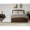 thumbnail image 3 of AFI Warren Solid Wood Full Bed w/ Footboard & Twin Trundle in Walnut, 3 of 16