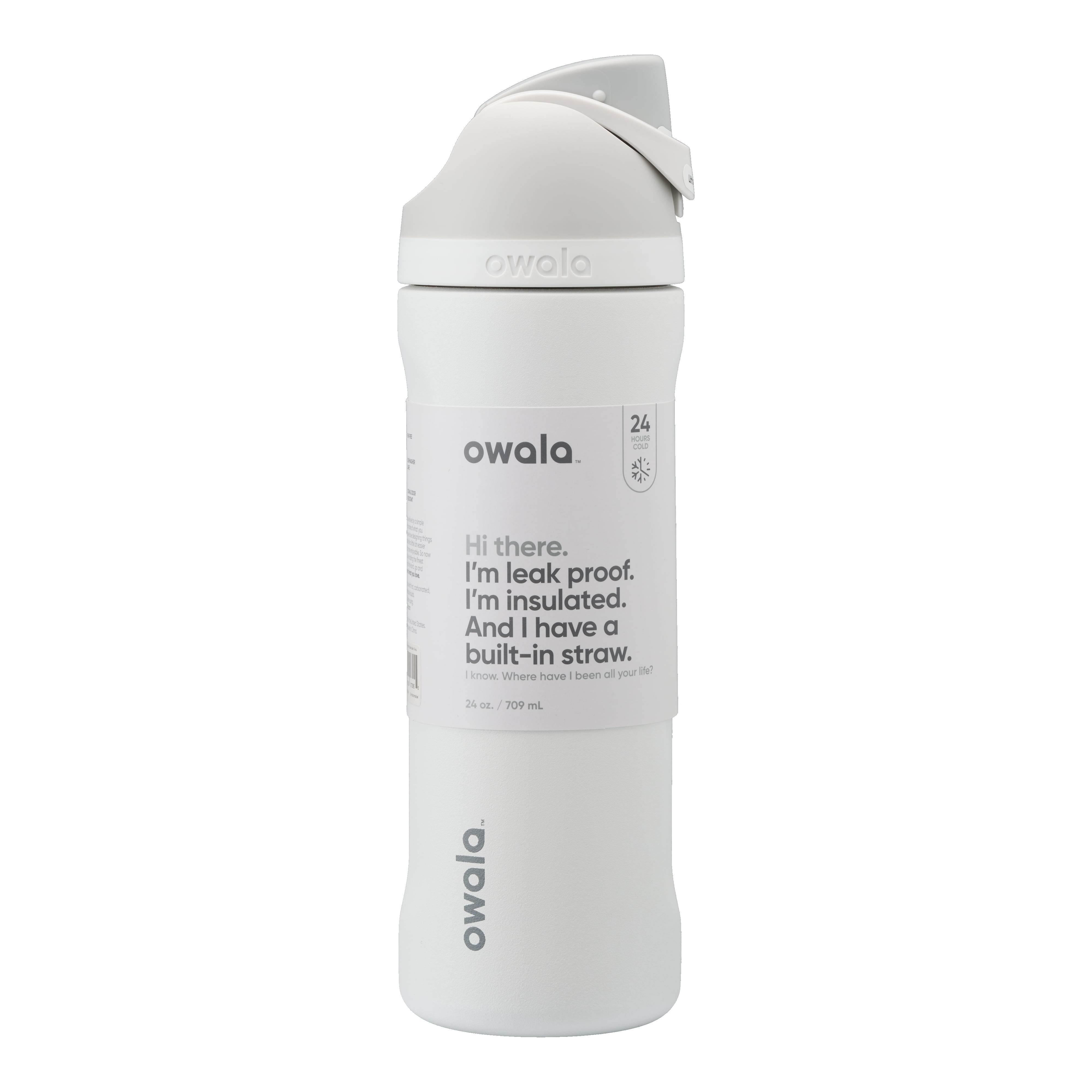 Owala FreeSip Water Bottle Stainless Steel, 32 Oz., Shy Marshmallow White  or Gray