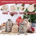 thumbnail image 3 of Christmas Advent Bags 24 Days Countdown Calendar Burlap Bags Hanging Candy Gift Bags With Drawstring For Kids And Adults（B）, 3 of 5