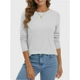 thumbnail image 5 of Long Sleeve T Shirts for Women Loose Fit, Crewneck Womens Long Sleeve Tops Casual Trendy Lightweight Basic Tee Tops, 5 of 6