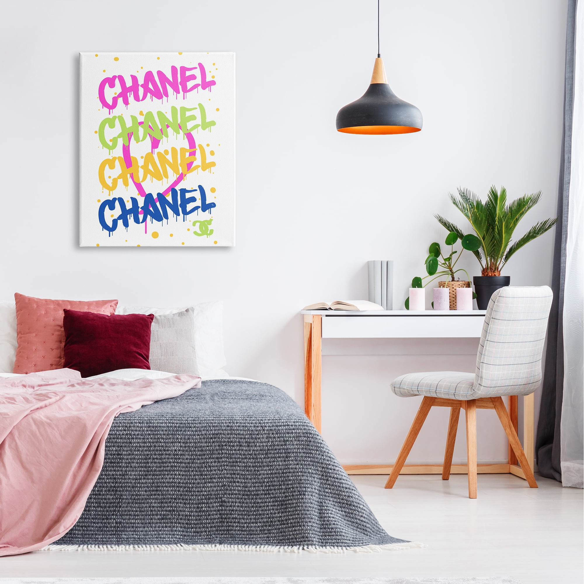Stupell Industries Glam Graffiti Splatter Typography Painting Gallery Wrapped Canvas Print Wall Art, 30 x 40