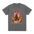 thumbnail image 5 of Camiseta con estampado de pollo y meme de pollo certificado para amantes de los gallos, divertida camiseta para hombre y mujer, 100 % algodón, informal, de manga corta, de gran tamaño, ropa de calle, 5 of 5
