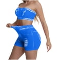 thumbnail image 2 of Idoravan yoga two piece set for women shorts Fahion Women's 2 Piece Sleeveless Crop Tops Cropped Pants Set Solid, 2 of 6