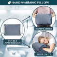 thumbnail image 4 of PAVILIA Travel Blanket Pillow, Soft Airplane Blanket 2-IN-1 Combo Set, Plane Blanket Compact Packable, Flight Essentials Car Pillow, Travelers Gift Accessories Luggage Backpack Strap, 60x43 Slate Blue, 4 of 8