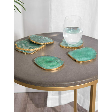 Best Home Fahion Agate Coasters - Jade - 3.5-4.5