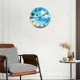 thumbnail image 2 of 12 Inch Wall Clock Battery Operated Silent Clock Decorative for Office, Kitchen, Outdoor, Living Room，Hawaii Beach with Palm Trees Graceful Design, 2 of 4