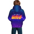 thumbnail image 2 of Ben Azelart Stay Wild Kids' Hoodie 3d Print Sweatshirt Soft Pullover Hooded With Big Pockets For Boys Or Girls Small, 2 of 8