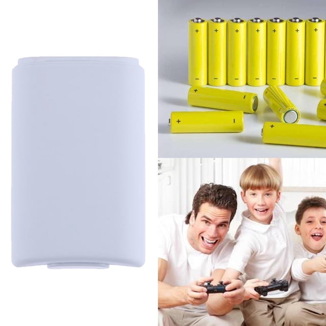 Tapa de la batería del controlador inalámbrico para Xbox 360 con pegatina (blanco)