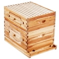 thumbnail image 2 of Bee Hive 20 Frame Bee Hives Starter Kit, Beeswax Coated Fir Wood, 1 Deep + 1 Medium Bee Boxes Langstroth Beehive Kit, Transparent Acrylic Windows with Foundations for Beginners Pro Beekeepers, 2 of 6