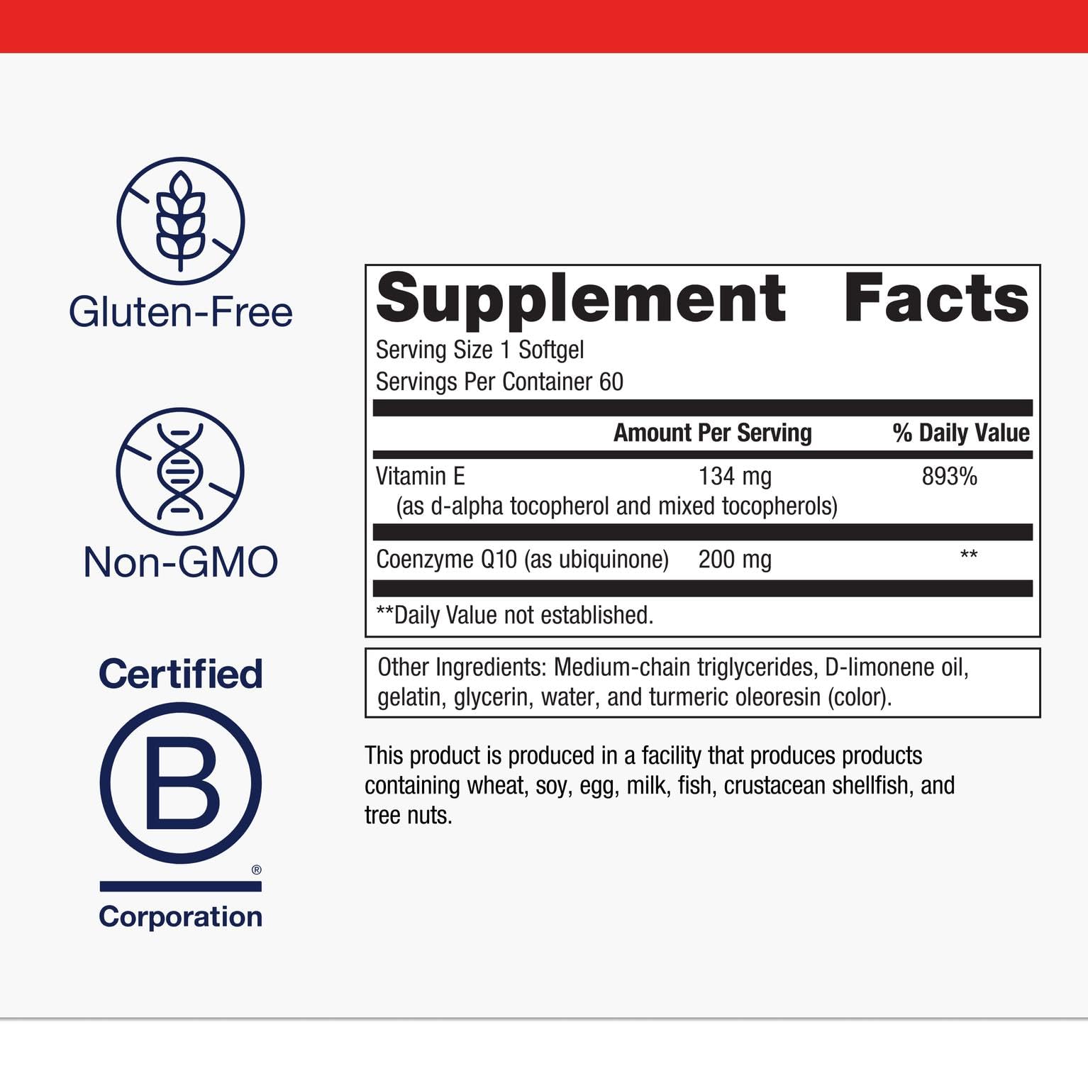 Metagenics CoQ10 ST-200 mg, Highly Absorbable 200 mg Coenzyme Q10 Supplement to Help Support Energy Production and Cardiovascular Function - 60 Count