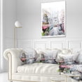 thumbnail image 3 of Designart City Street Illustration - Cityscape Throw Pillow - 12x20, 3 of 5