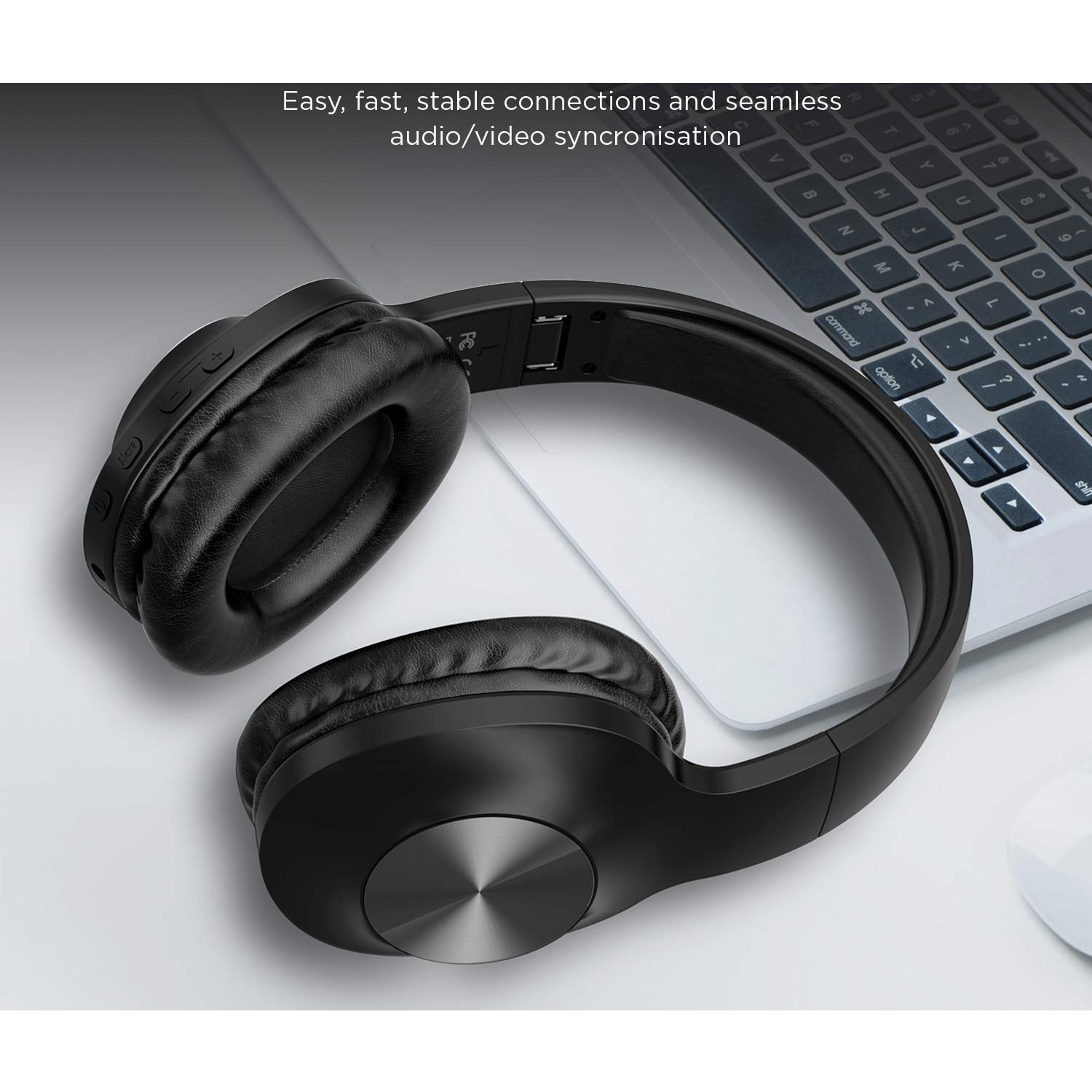 Wireless Headphones Foldable for Motorola Moto G Power (2022, 2023, 2024, 2025) - Headset w Mic Hands-free Earphones Earbuds Over Ear