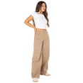 thumbnail image 2 of Celebrity Pink Women’s and Women's Plus Wide Leg Cargo Pants, Sizes XS-4X, 2 of 5