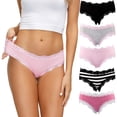thumbnail image 1 of Calzoncillos LYYTHAVON de algodón suave y transpirable para mujer, paquete de 5, 1 of 5