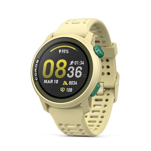 COROS Pace 3 Reloj Deportivo GPS, Ligero y cómodo, Batería cde 17 días, GPS de Doble frecuencia, Frecuencia Cardíaca, Naveegación, Seguimiento del sueño, Correr, Bicicleta y Esquí (Silicona Amarillo)