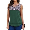 thumbnail image 1 of Qarigey Camisa sin mangas con cuello en V y estampado de leopardo para mujer Prendas para la parte del cuerpo Verde SG Qarigey AP002393-04, 1 of 5