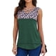 thumbnail image 5 of Camiseta sin mangas con cuello en V y estampado de leopardo Camiseta sin mangas de verano para mujer, Verde, XL Inevent AP002393-04, 5 of 6