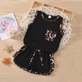 thumbnail image 4 of HCNTES Toddler Infant Kid Baby Girl Shorts Outfit Short Sleeve Leopard Vest Top Cheetah Print Pants Summer Clothes Set, 4 of 9
