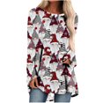 thumbnail image 1 of Blusas Navideñas Para Mujer Blusas de Manga Larga Cuello Redondo Camisa de Jersey Odeerbi  ODB184254, 1 of 5
