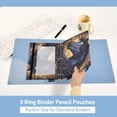 thumbnail image 5 of 2 Pack Pencil Pouch for 3 Ring Binder Smooth Zipper Folders with Pockets Clear Window Pencil Case Black Horse with Stars, 5 of 6