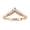 Rose Gold, variant on V Shaped Curved Wedding Band Ring for Women Round Lab Created Moissanite Ring in 14K Solid Rose Gold Size-10