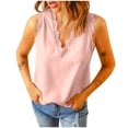 thumbnail image 1 of Hauts pour Femmes, T-Shirt à Col Rond d'Été pour Femmes Mode Décontractée Sans Manches, Cadeaux pour Femmes, m, 1 of 5