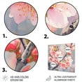 thumbnail image 3 of Designart "Blissful Peach Blossoms II" Floral Metal Wall Decor, 3 of 5