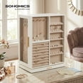thumbnail image 1 of SONGMICS Caja de Joyas Giratoria 360°, Organizador de Joyas con 7 Cajones, Blanco Nube, 1 of 8