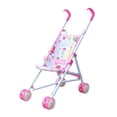 thumbnail image 3 of Cochecito de muñecas para bebé, juguete educativo, ligero y portátil, carrito de juego para muñecas, carrito transportador de muñecas para niñas de 3 Rojo, 3 of 7