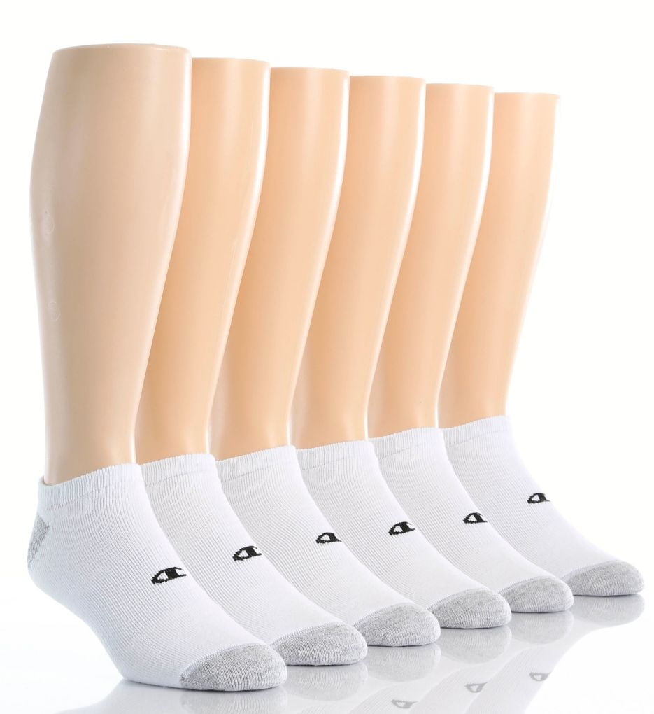 Champion Mens 6 Pack NoShow Sock 13Oct White