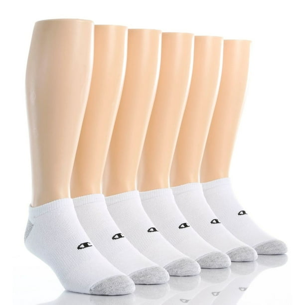 Champion Mens 6 Pack NoShow Sock 13Oct White
