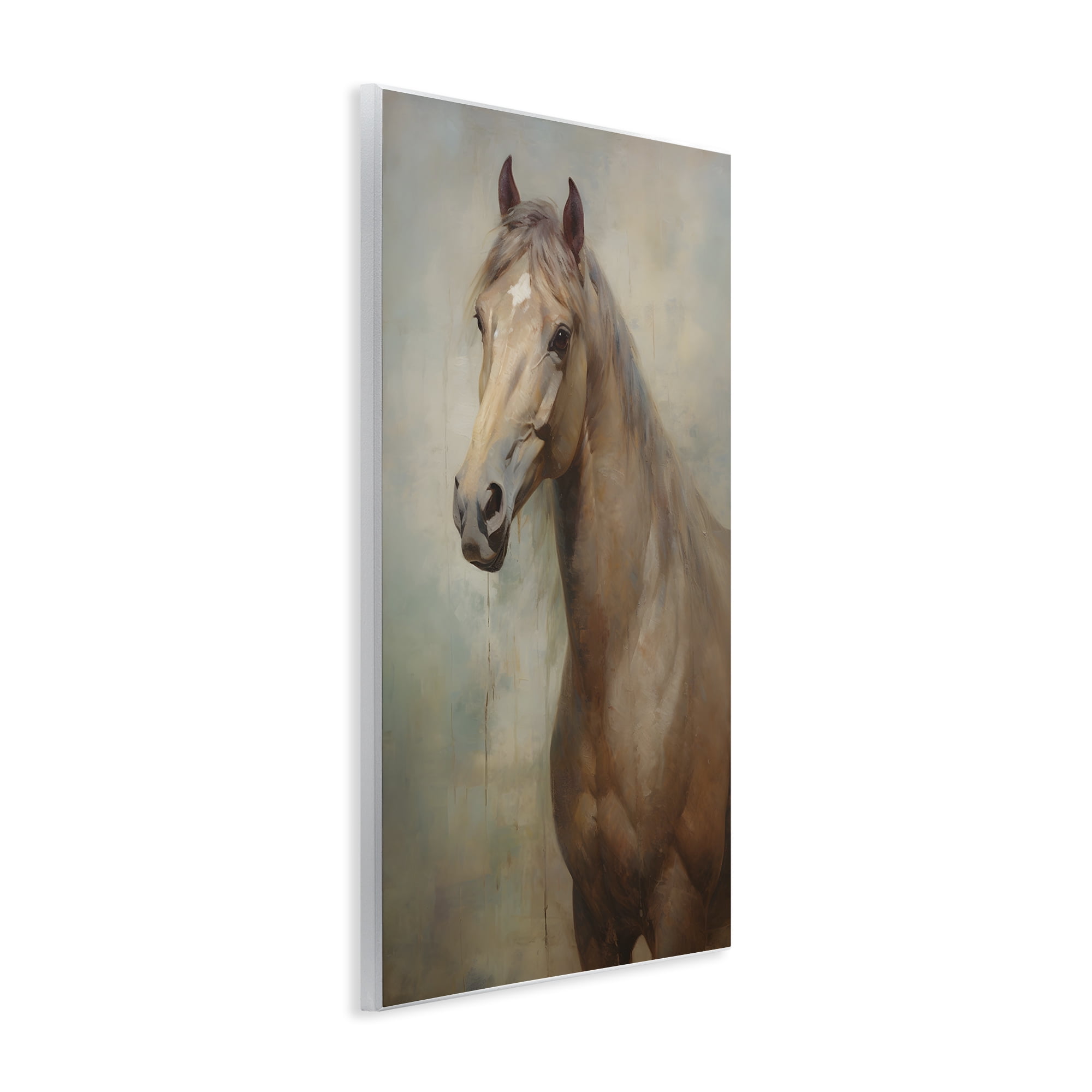 Stupell Industries Tan Horse Visage Animals & Insects Painting Unframed Art Print Wall Art, 10 x 15