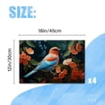 thumbnail image 2 of BaHomeck placemats Set of 4 rectangle Linen Cotton Placemats for Dining Table Washable Heat Resistant,18*12inch,Colorful Bird Perched On Vibrant Flowers, 2 of 4