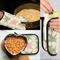 thumbnail image 5 of Yayeee Oven Mitts and Pot Holder Set of 4 Heat Resistant Kitchen Gloves Baking Hot Pad, Pink and Green Geometric, 5 of 5