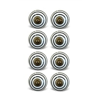 1.5" x 1.5" x 1.5" Hues Of Bronze White And Black  Knobs 8 Pack