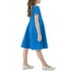 thumbnail image 4 of QIPOPIQ Girl's Short Sleeve Casual Vintage Peter Pan Collar Fit and Flare Skater Party Dress with Pockets 4-12 Years Clearance, 4 of 4