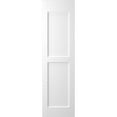 thumbnail image 6 of 18"W x 55"H Americraft Two Equal Raised Panel Exterior Real Wood Shutters (Per Pair), White, 6 of 10