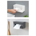 thumbnail image 2 of 2pcs Kitchen Tissue Box Cover Napkin Holder for Paper Towels Box Wall Mounted - Gray & White, 2 of 8