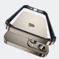 thumbnail image 1 of Hybrid Silicone Frame Aluminum Metal Phone Case For iPhone 16 15 14 13 12 Pro Max Better Heat Bumper Titanium For i15ProMax, 1 of 6