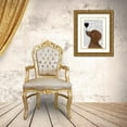 thumbnail image 3 of Fab Funky 26x32 Gold Ornate Wood Framed with Double Matting Museum Art Print Titled - Dog Au Vin, Dachshund Gold, 3 of 4