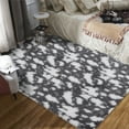 thumbnail image 2 of Hasoo Plush Fluffy Living Room Area Rug 5x7 Modern Abstract Non-Slip Soft Indoor Gray Carpet, 2 of 6