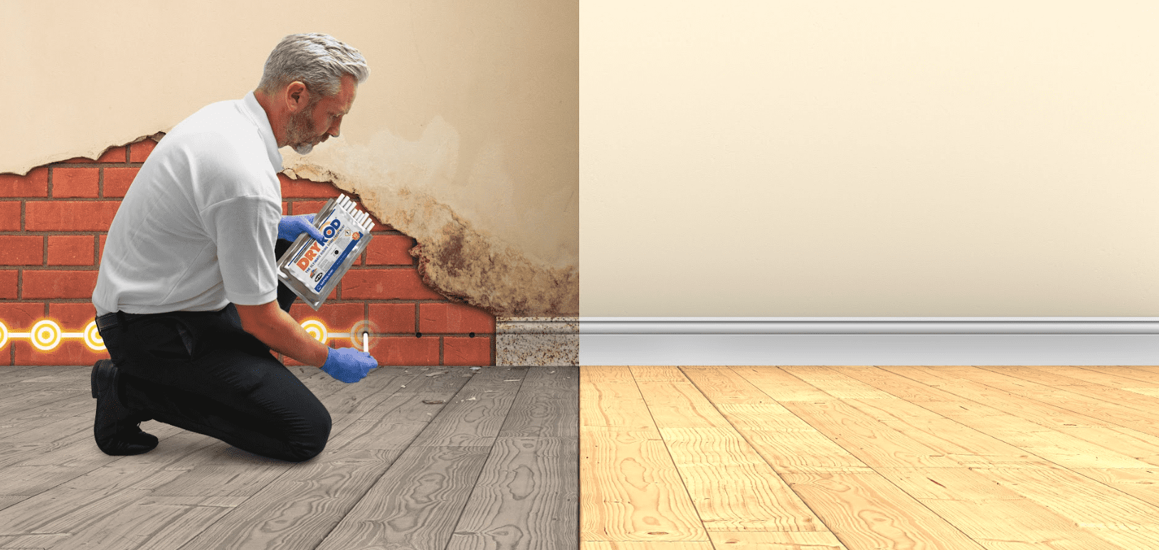 Damp Proofing Rods (50 Pack) - BBA-Approved Rising Damp Treatment, Stronger Than DPC Injection Cream