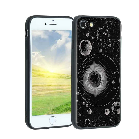 Compatible with iPhone SE 2020 Phone Case, Moon-179 Case Men Women, Flexible Silicone Shockproof Case for iPhone SE 2020