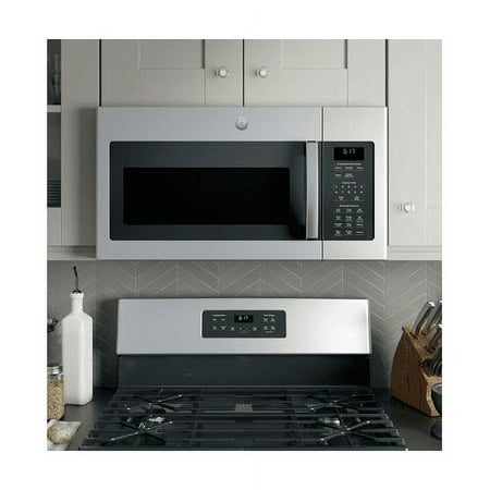 GE - 1.7 Cu. Ft. Over-the-Range Microwave - Stainless steel