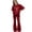 Wine, variant on Girls' 2-Piece Outfit Set, Pink Bow Graphic Short Sleeve Crewneck Sweatshirt and Matching Flare Leg Pants, Coordinated Casual Wear for Spring Fall, School, Playdates, Soft and Comfortable - Black