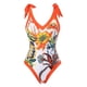 thumbnail image 1 of Conjunto de traje de baño de una pieza con tirantes cruzados Especial para trajes de baño Vestido de playa de gasa fijo para mujer, 1 of 6