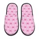 thumbnail image 1 of Fotbe Pink bows Pantuflas Peludas para Mujer con Estampado, Zapatillas de Peluche, Zapatos de Invierno para Casa, Uso Interior y Exterior-Medium, 1 of 8